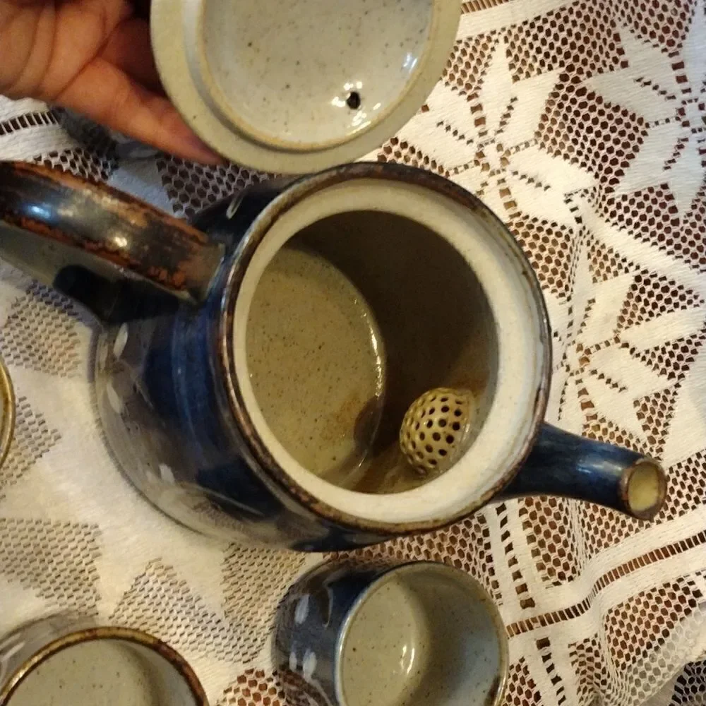Vintage Japanese earthenware tea set
